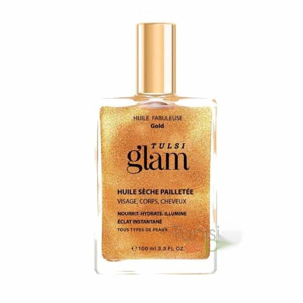 tulsi huile sèche pailletée gold 100ml