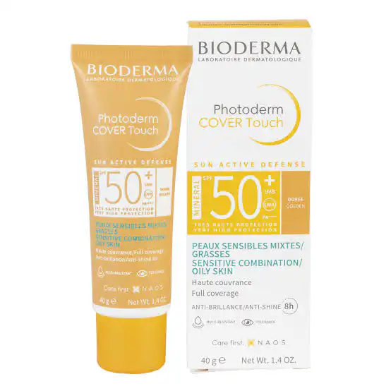 BIODERMA PHOTODERM COVER TOUCH MINÉRAL TEINTE DORÉE SPF50+ 40ML