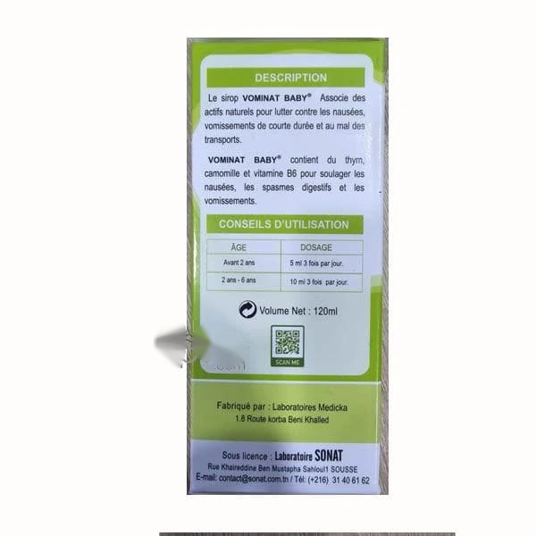 VOMINAT BABY vomissements sirop 120ml — vue 2