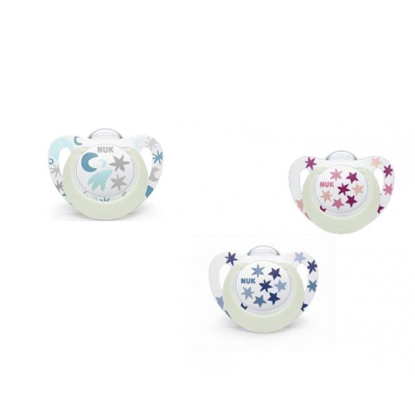 NUK Sucette star night 6-18m