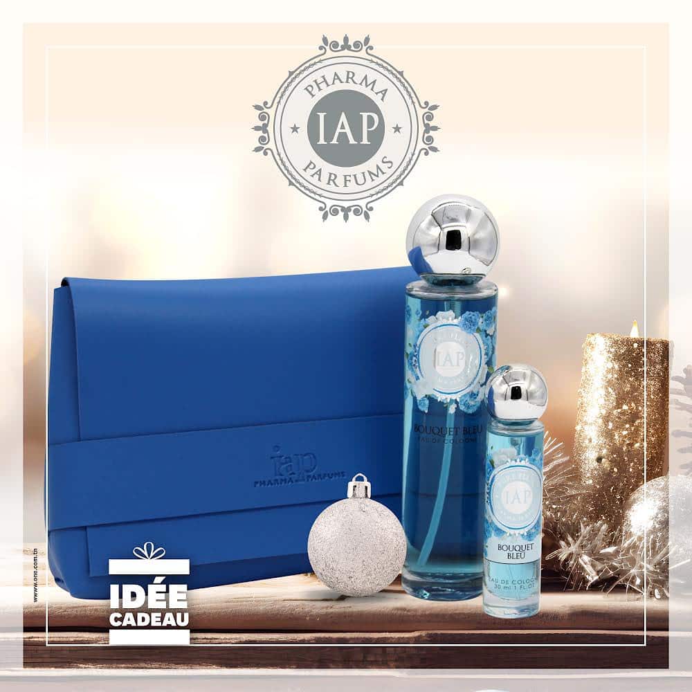 iAP PHARMA parfum pour femme trousse bleu pure fleur bouquet bleu 150ml + 30ml
