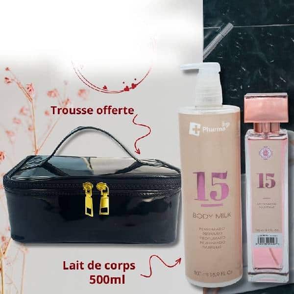 iAP PHARMA parfum et lait de corps pour feme pour trousse vanity noir NA15