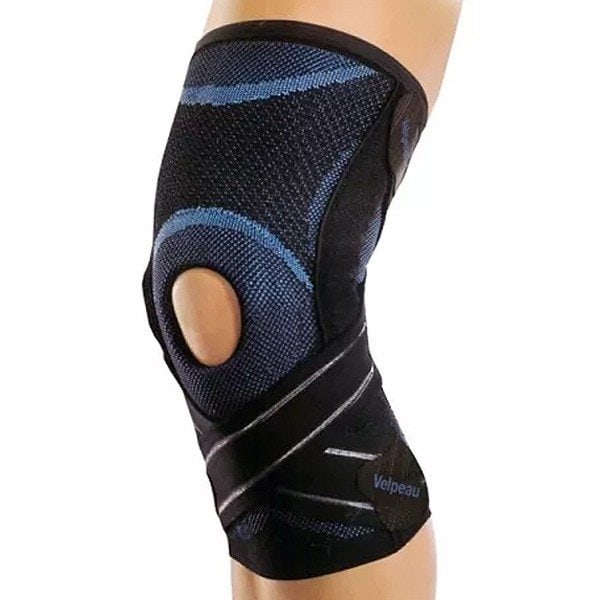 Velpeau genouillere ligaction noir/bleu T4 — vue 2