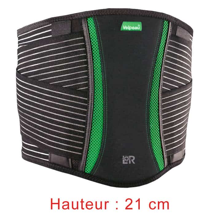 ceinture velpeau dorsamix 21 cm noir/vert 5