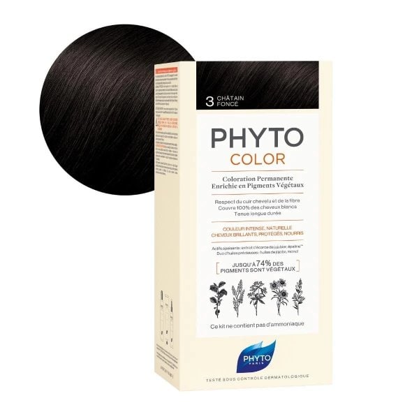 Phyto phytocolor couleur soin 3 chatin fonce