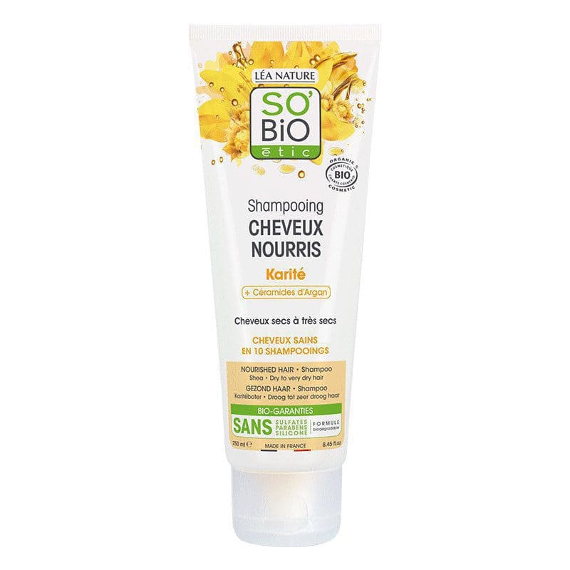 SO BIO shampoing cheveux nourris karité cire de jojoba  250 ml — vue 2