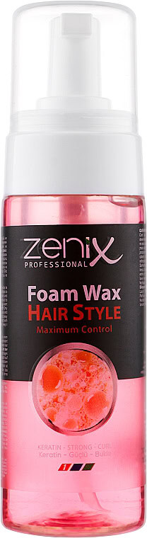 zenix foam wax hair style maximum control 150ml — vue 2