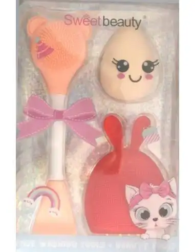 SWEET BEAUTY coffret brosse nettoyante en silicone cute + éponge de maquillage + éponge nettoyante en silicone — vue 4
