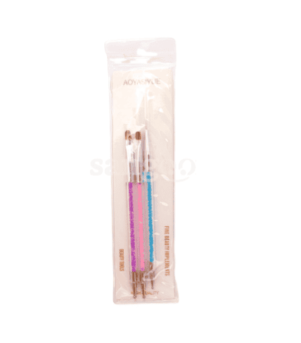 AOYASIYUE ensemble pinceaux gel combinee 3 pieces soin ongles — vue 2