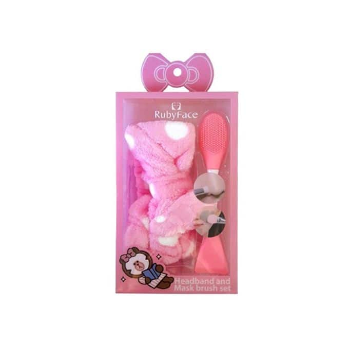RUBY FACE coffret 2 pièces brosse gommage + Bandeau