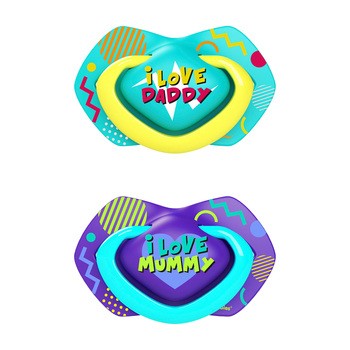 CANPOL sucette universelle neon love bleu 0-6m — vue 2