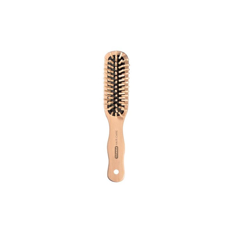 titania brosse pneumatique en bois rect 5 rangees 22 cm 2822