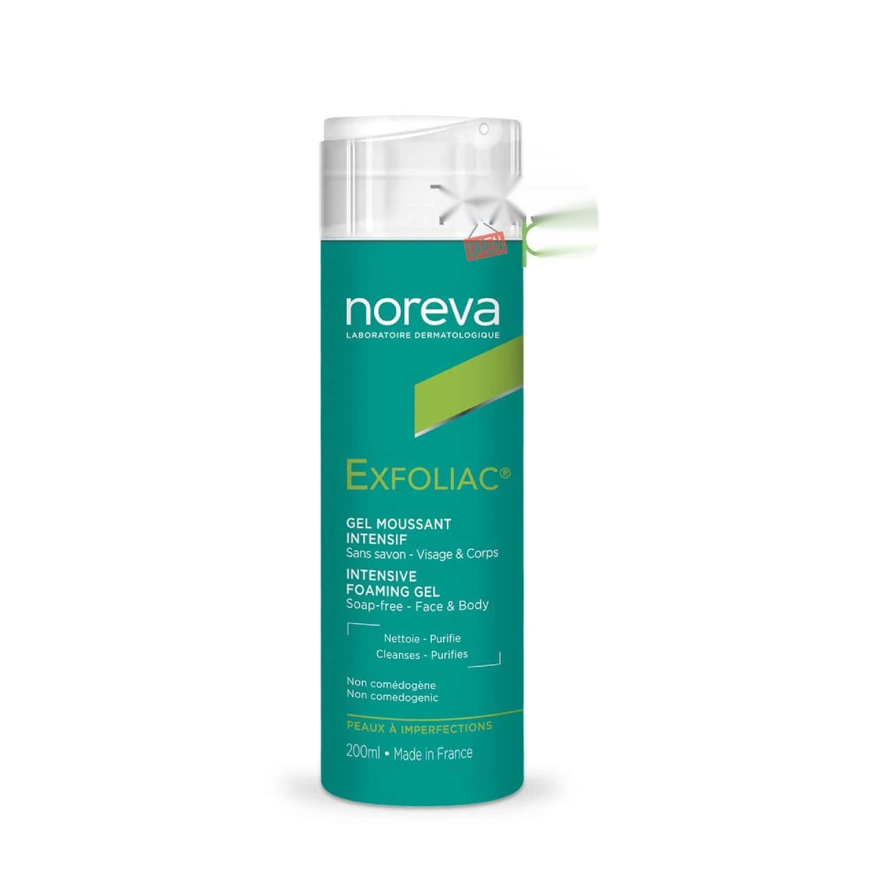 NOREVA EXFOLIAC gel moussant intensif 200ml