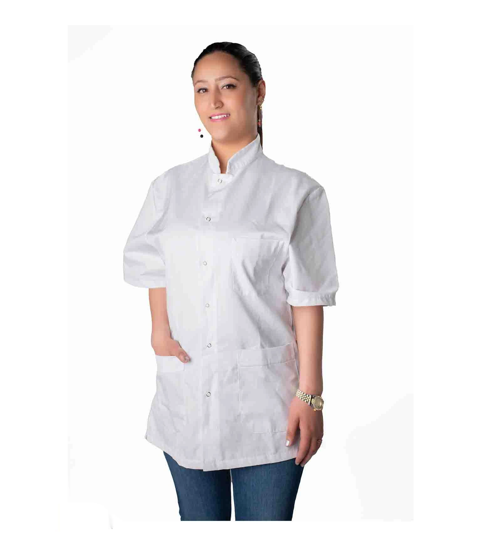 Tenue medicale blouse blanche manche courte 2