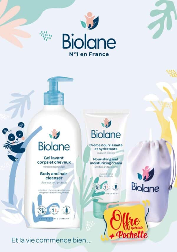 BIOLANE coffret Gel + Crème + Pochette gratuit