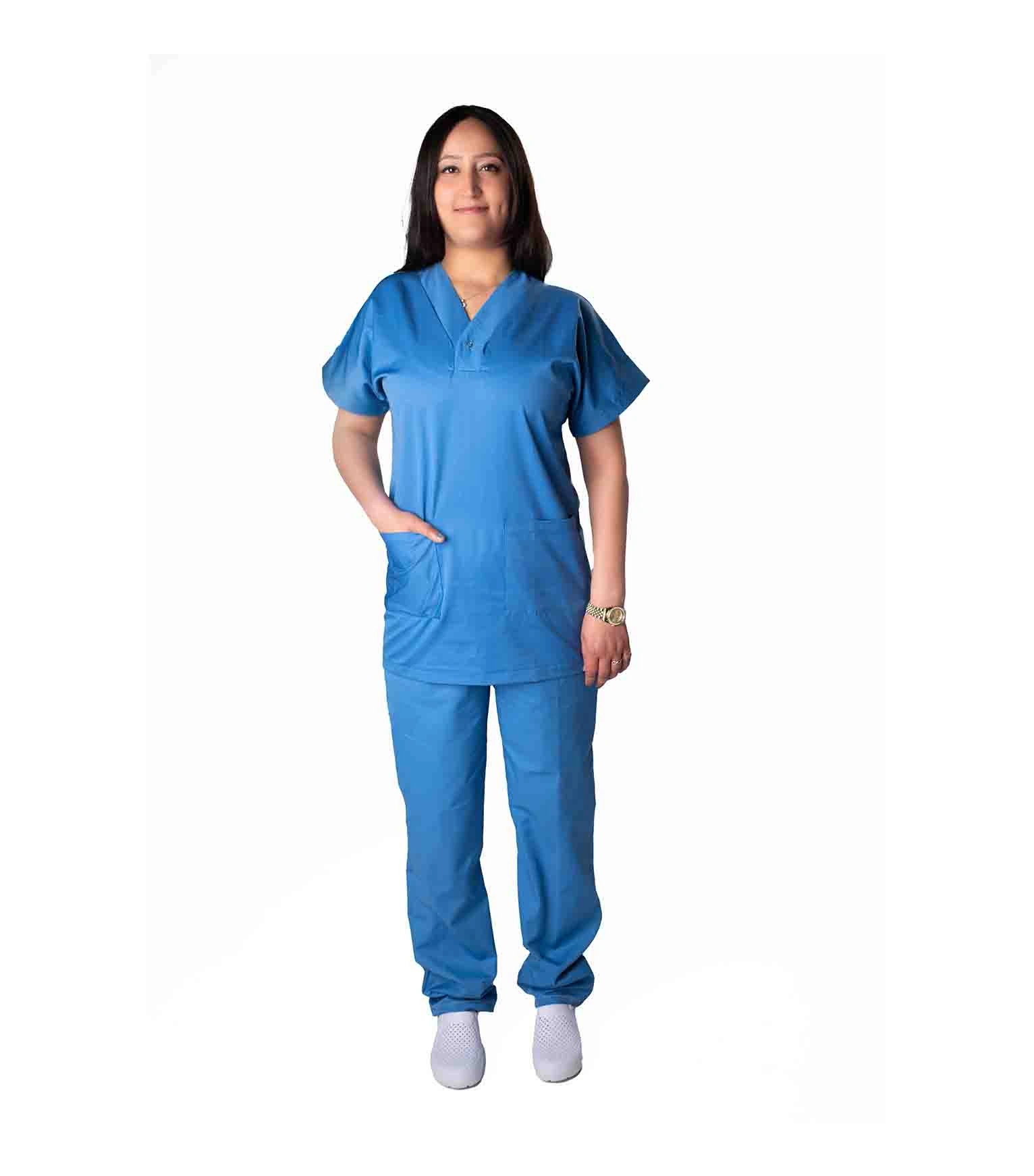 Tenue medicale pantalon (sans tunique) (taile S/M/L/XL) (blanche/bleue/Verte)