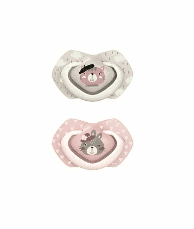 canpol babies 2 sucette universelle 6-18 bonjour paris rose — vue 2