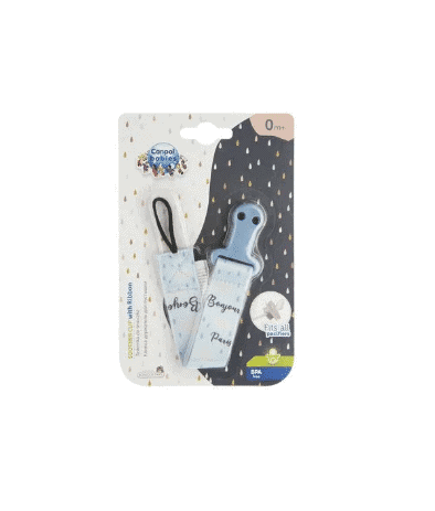 canpol babies attache sucette bleu avec clip bonjour paris — vue 2