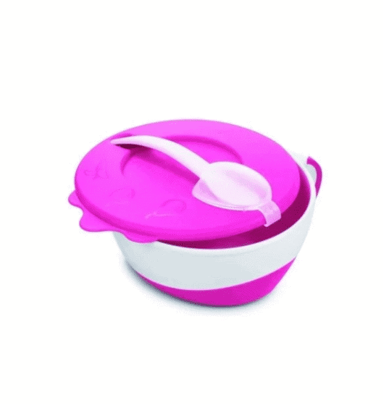 canpol bol avec couvercle et cuillere 350 ml rose — vue 2