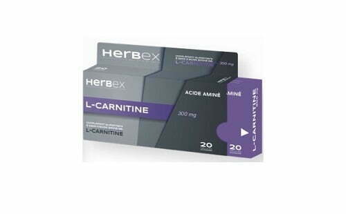 Herbex l-carnitine 300 mg Boite 20 gelules — vue 2