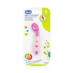 CHICCO CUILLERE SILICONE, 8m+ GIRL