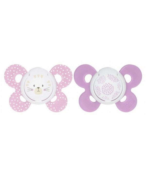 Chicco sucette physio confort en silicone rose 6-16 mois