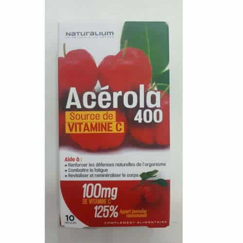 acerola 400 200MG VITAMINE C 20 CAPSULES — vue 2