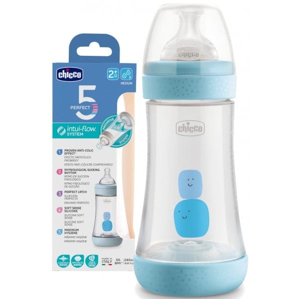 chicco biberon perfect 5 BOY 2M+ 240 ml