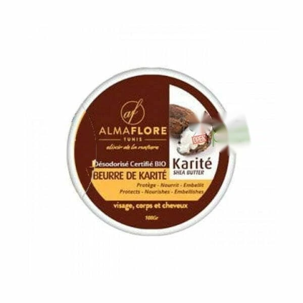 ALMAFLORE Beurre de Karité Désodorisé CERTIFIE BIO 100g